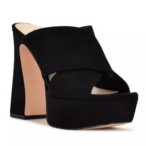 Nine West Faux Suede Platform Sandals